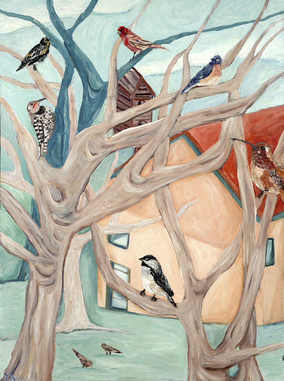 Peach House, 2015 (akril, vászon) alkotó: Deborah Eve Alastra