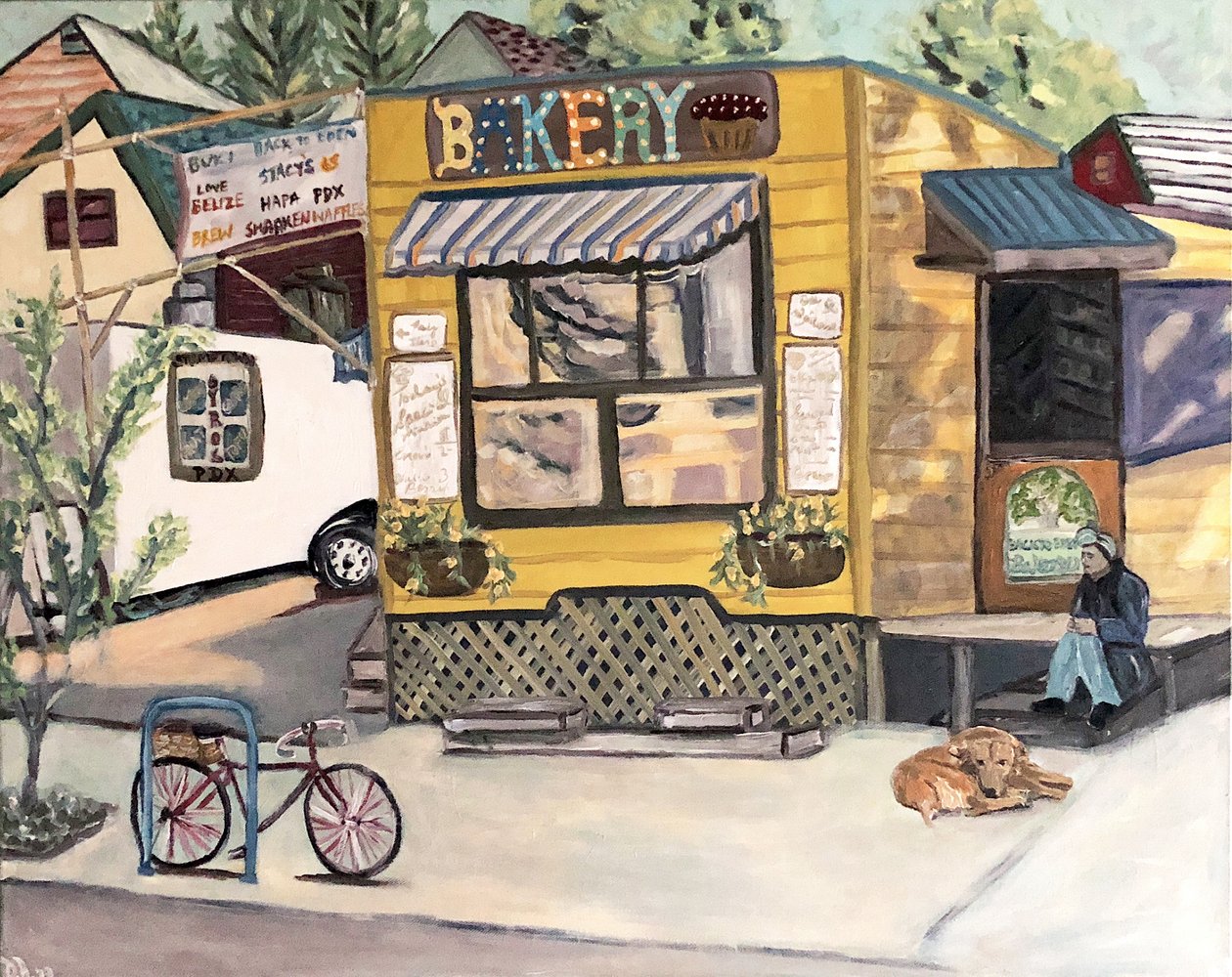Portlandia, 2018 (akril, vászon) alkotó: Deborah Eve Alastra