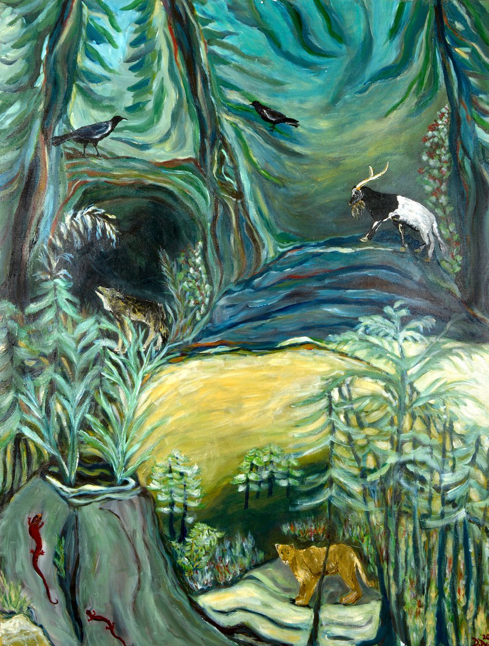 ReGrowth, 2021 (akril, vászon) alkotó: Deborah Eve Alastra