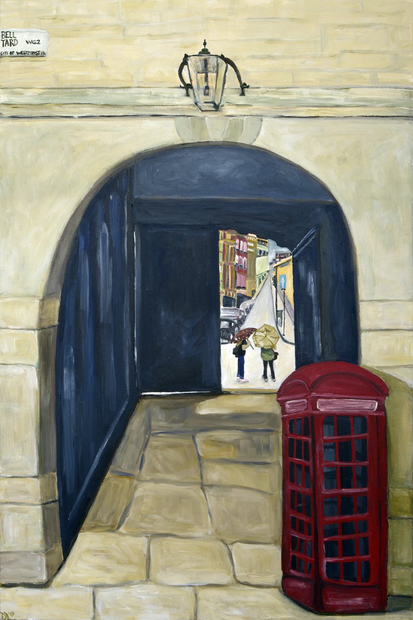 Red Phone London, 2017 (akril, vászon) alkotó: Deborah Eve Alastra