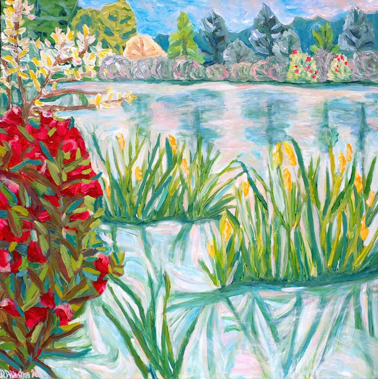 Red Rhodie, 2015 (akril, vászon) alkotó: Deborah Eve Alastra