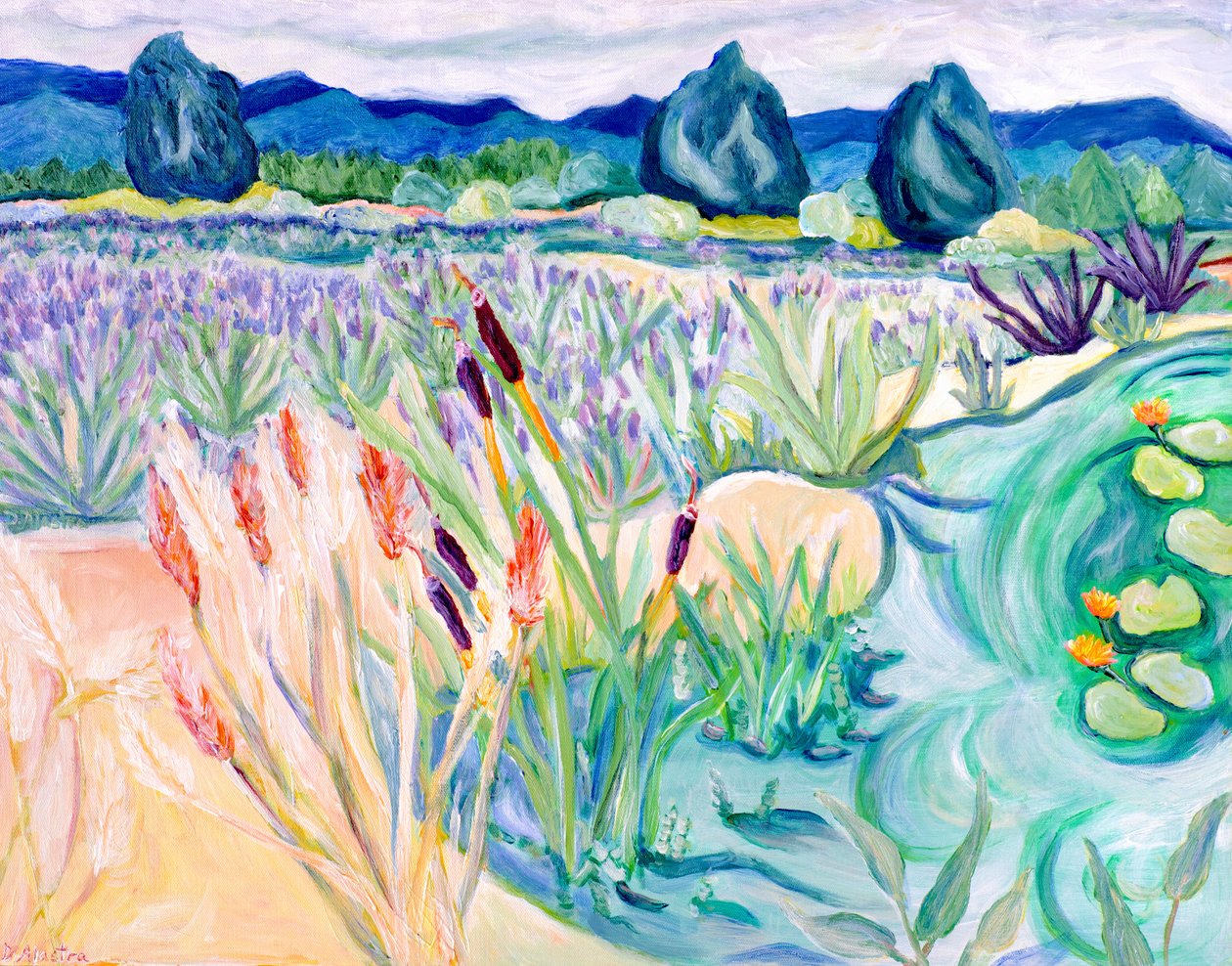 Sauvie Landscape, 2015 (akril, vászon) alkotó: Deborah Eve Alastra