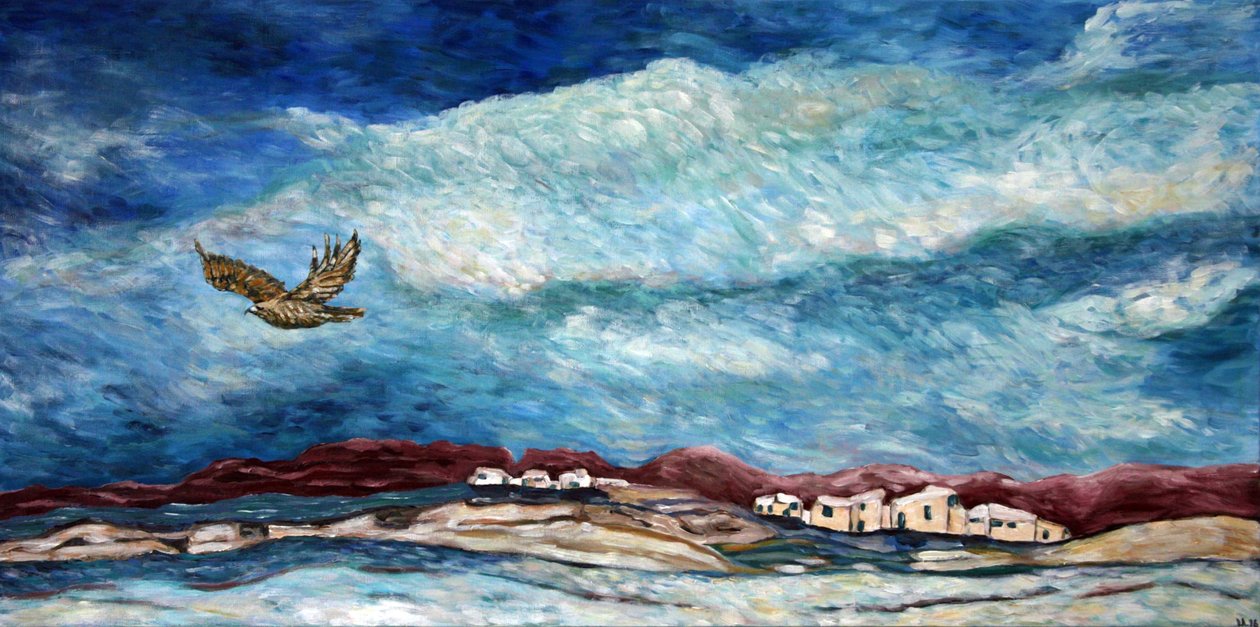 Délnyugati égbolt, 2015 (akril, vászon) alkotó: Deborah Eve Alastra