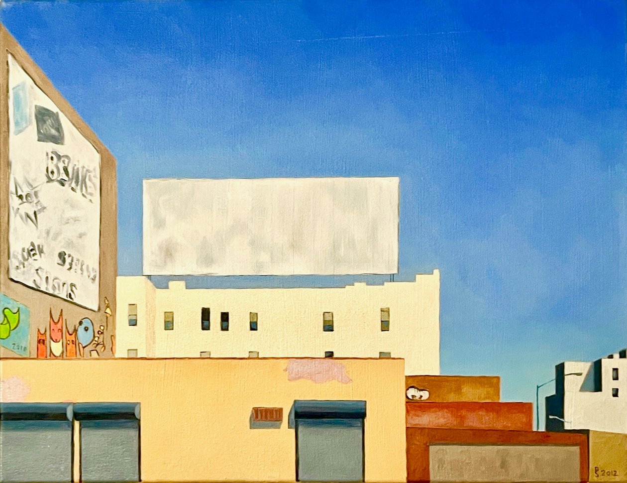 Billboard On Myrtle, 2012 (olaj, vászon) alkotó: Deborah Stevenson