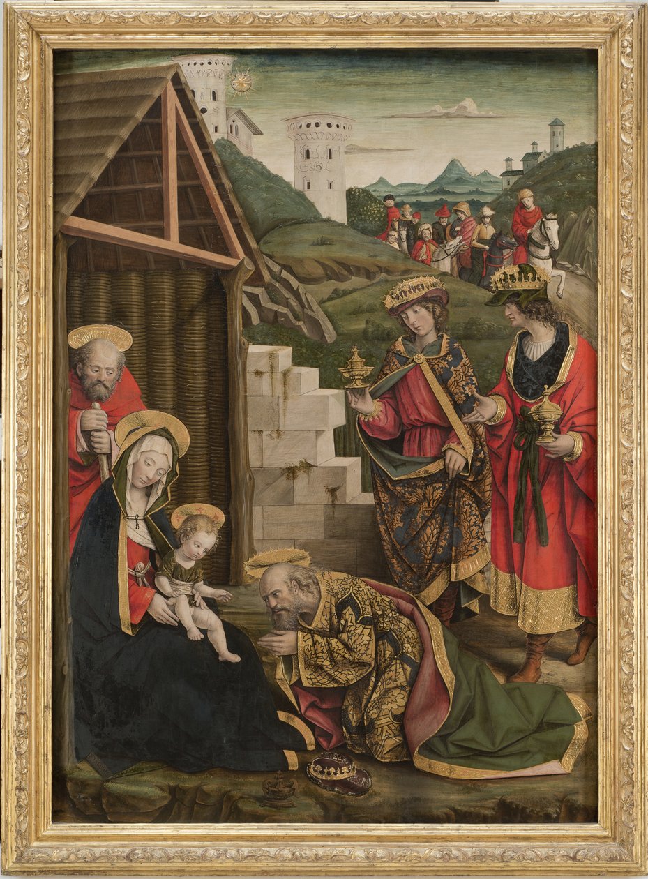 A mágusok imádása, c. 1496-1500 alkotó: Defendente Ferrari