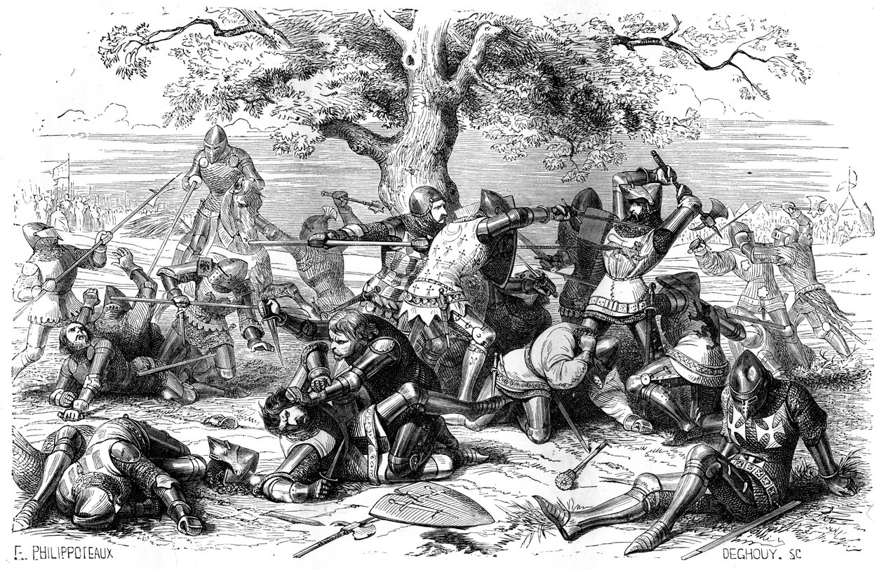 Harminc francia lovag harcol az angolokkal, Bretagne, Franciaország, 1351 1882-1884 alkotó: Deghouy