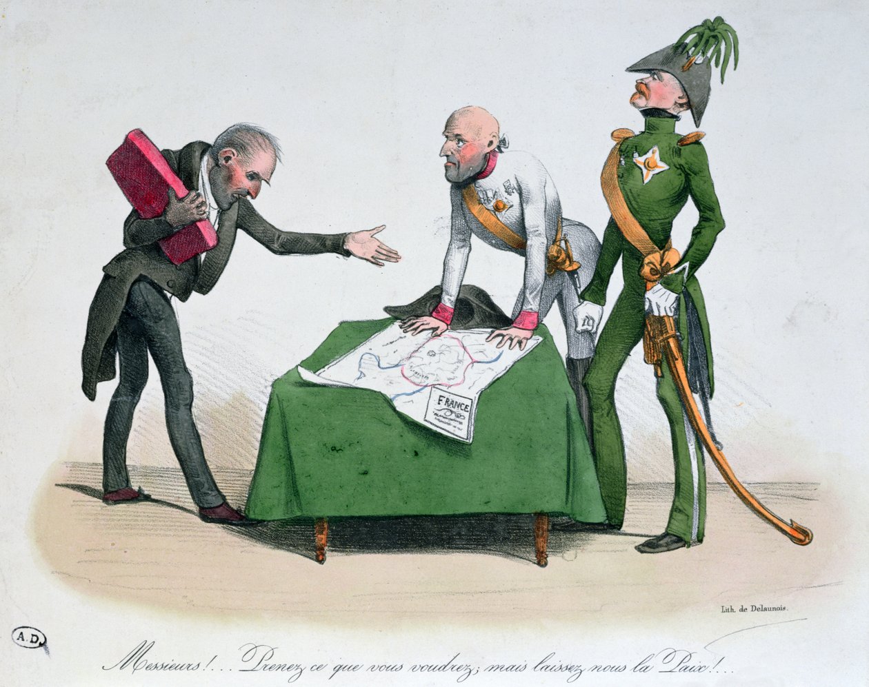Az 1814-15-ös bécsi kongresszus karikatúrája alkotó: Delaunois