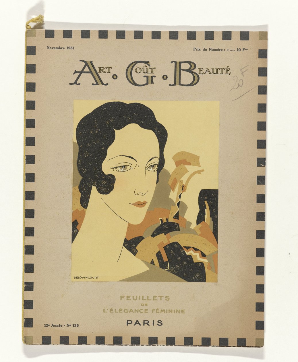 Művészet – Íz – Szépség, A női elegancia szórólapjai, 1931. november, 135. szám, 12. évf. (cím a tárgyon) alkotó: Delovincourt