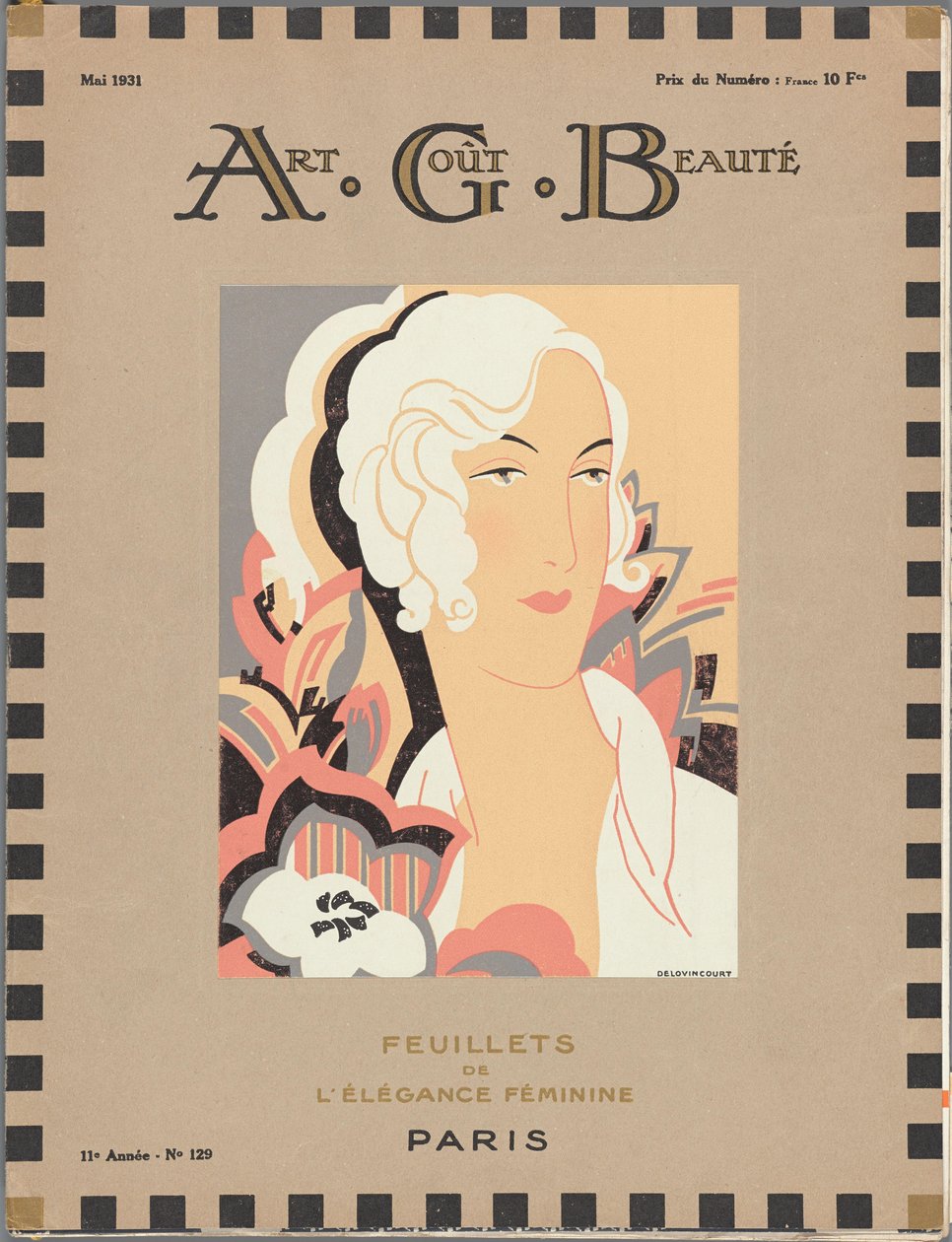 A Fashion Magazine mint csábító Művészet – Íz – Szépség, A női elegancia szórólapjai, 1931. május, 129. szám, 11. évf. (cím a tárgyon) alkotó: Delovincourt