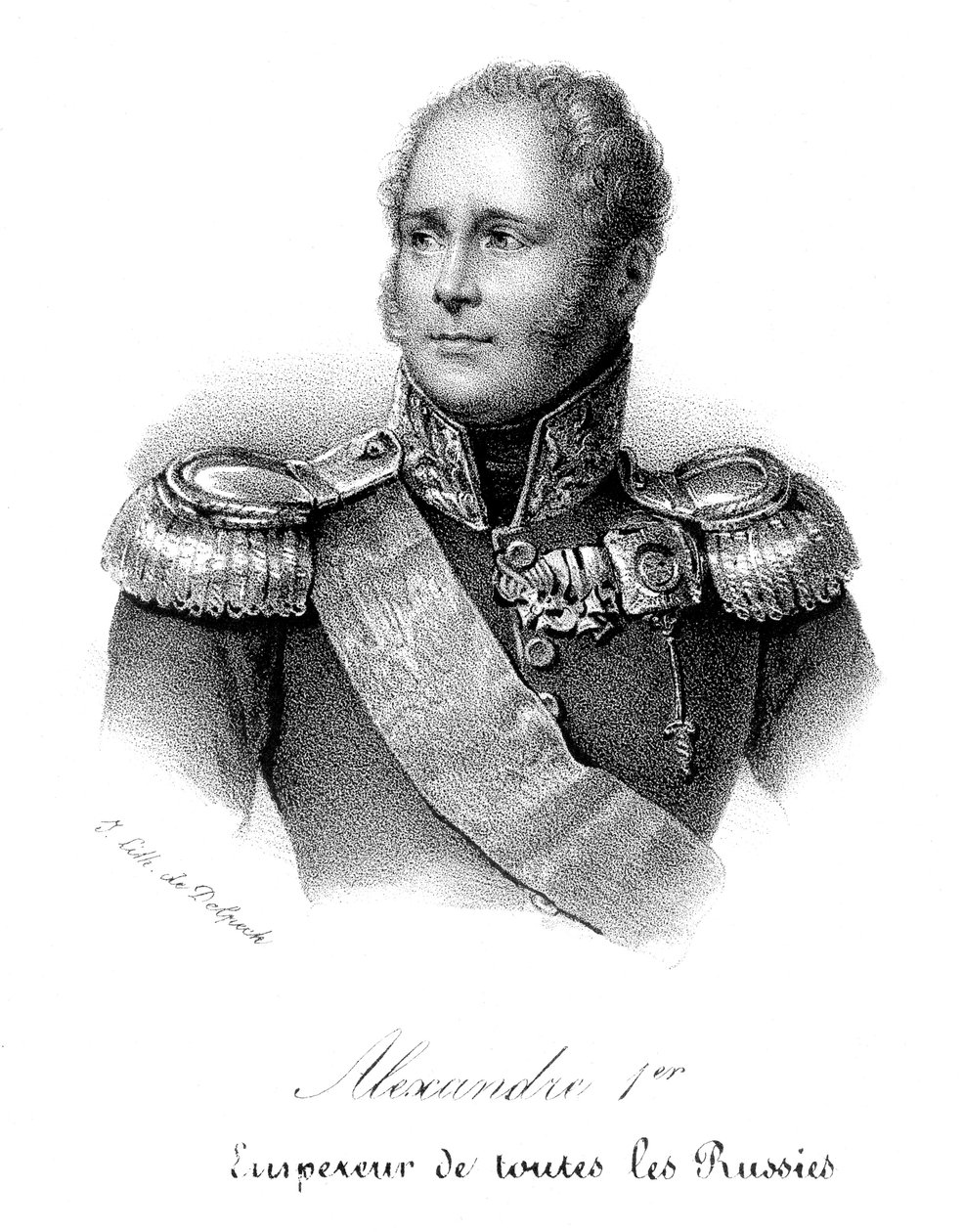 I. Sándor 1777-1825, orosz cár 1801-től, katonai egyenruhában, c1830 alkotó: Delpech