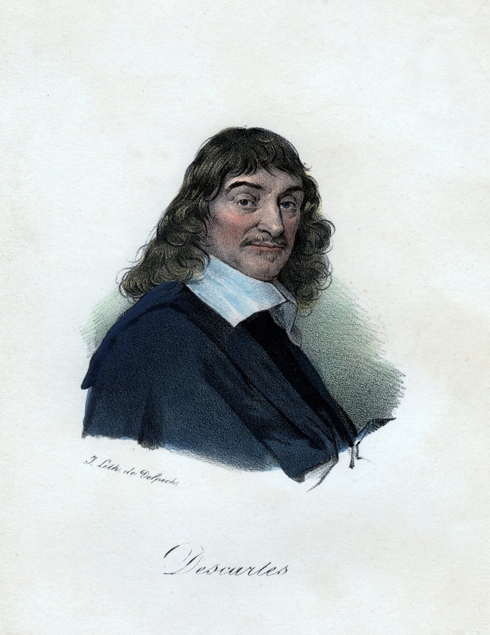 Rene Descartes francia filozófus, matematikus és tudós, XIX. alkotó: Delpech
