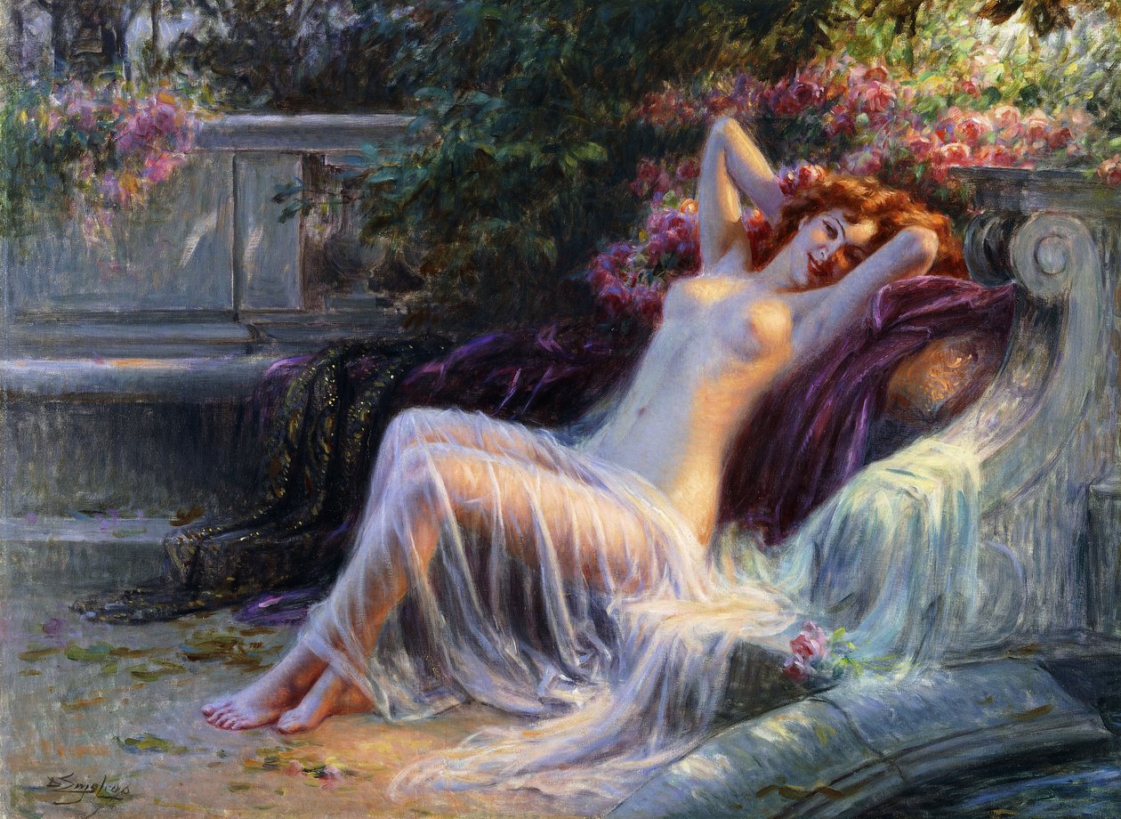 Akt rózsákkal; Nu aux Roses alkotó: Delphin Enjolras