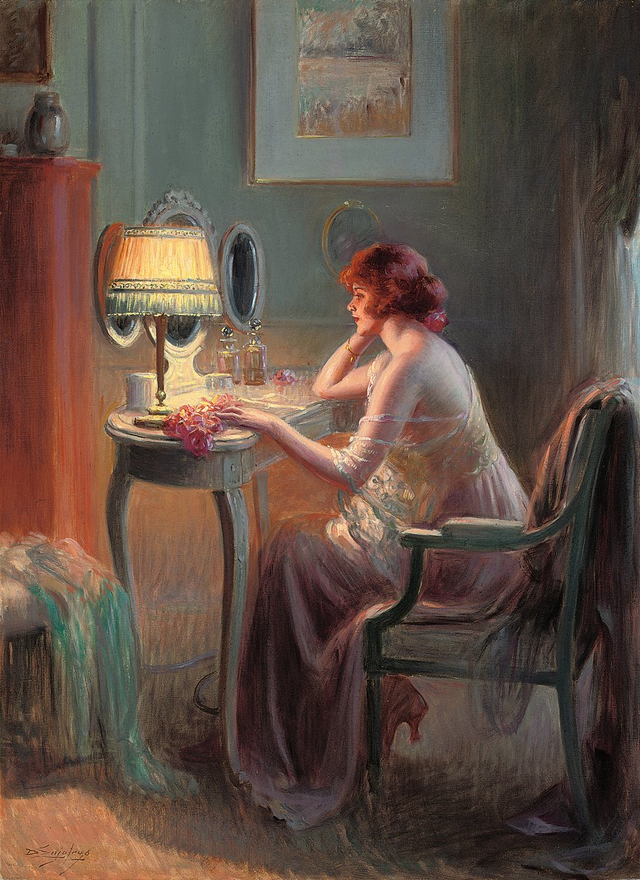 Reflexiók lámpafénytől (olaj, vászon) alkotó: Delphin Enjolras