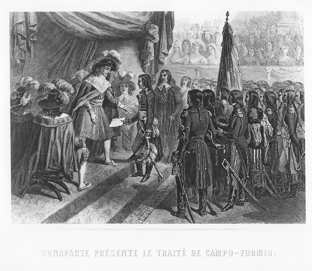 Bonaparte Napóleon bemutatja a Campo Formio-i szerződést alkotó: Denis Auguste Marie Raffet