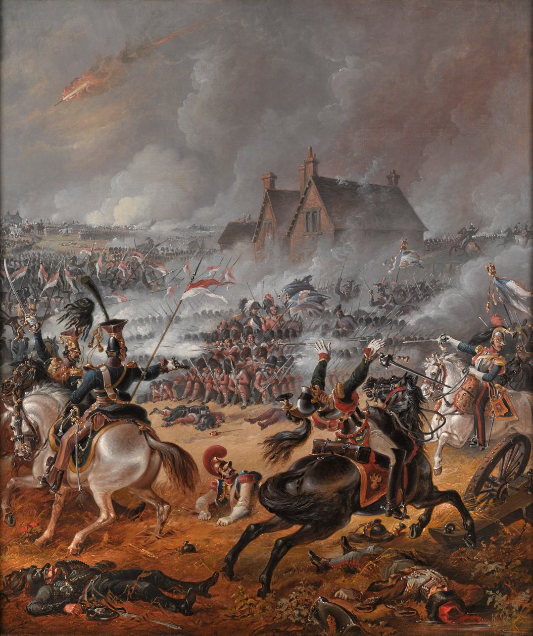 Waterloo-i csata (olaj, vászon) alkotó: Denis (follower of) Dighton