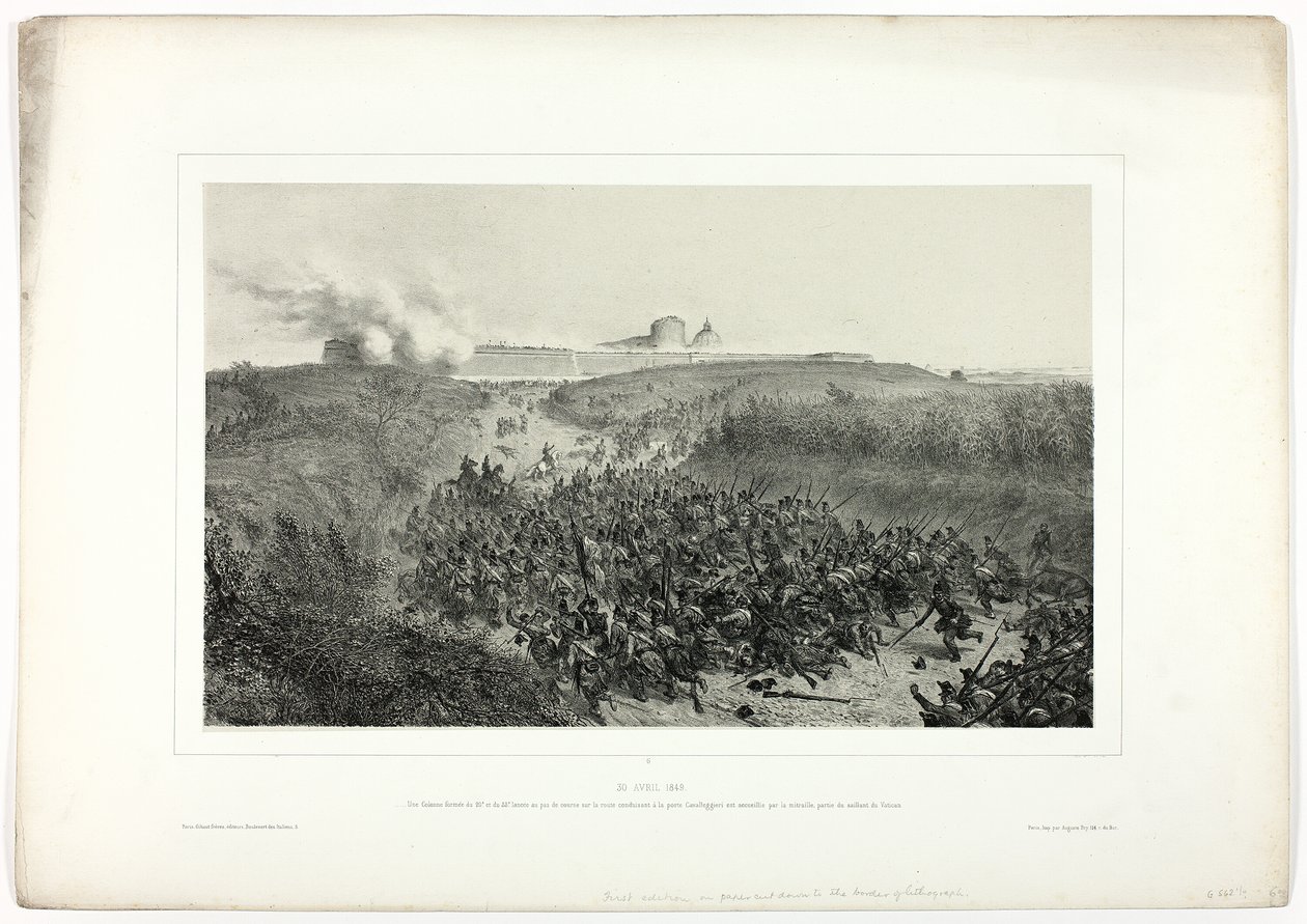 1849. április 30., Memories of Italy: Expedition to Rome c alkotó: Denis Auguste Marie Raffet