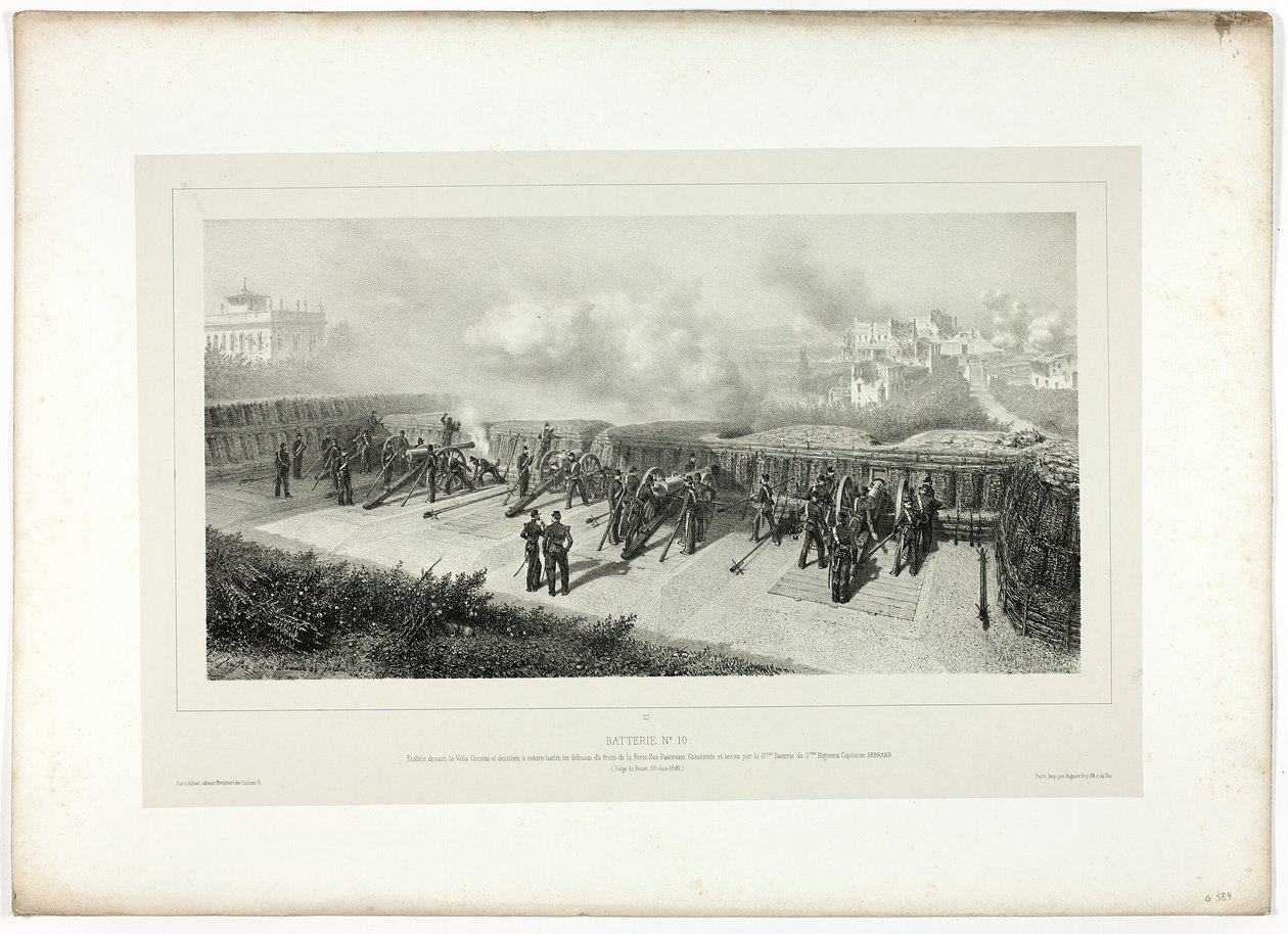 10-es számú akkumulátor, a Souvenirs of Italy: Rome Expedition kínálatából alkotó: Denis Auguste Marie Raffet