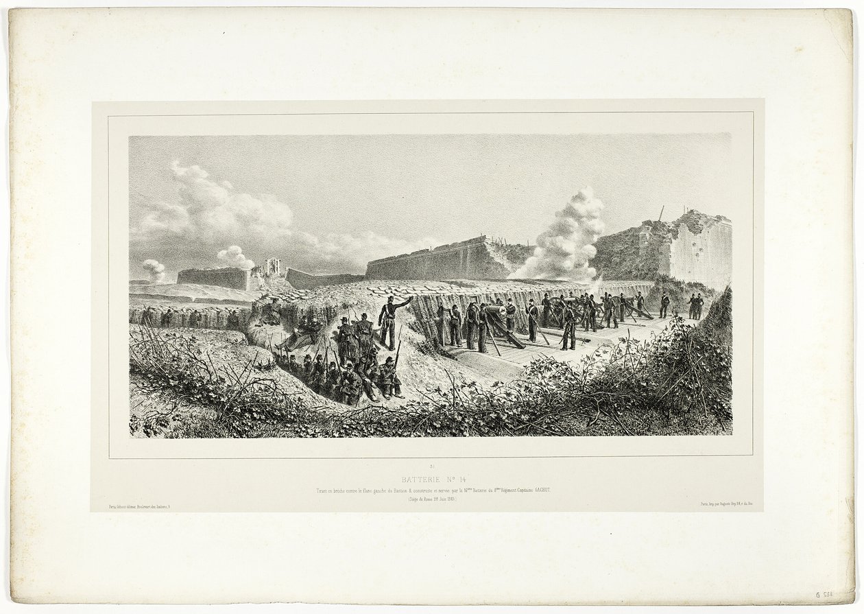14-es számú akkumulátor, a Souvenirs of Italy: Rome Expedition kínálatából alkotó: Denis Auguste Marie Raffet