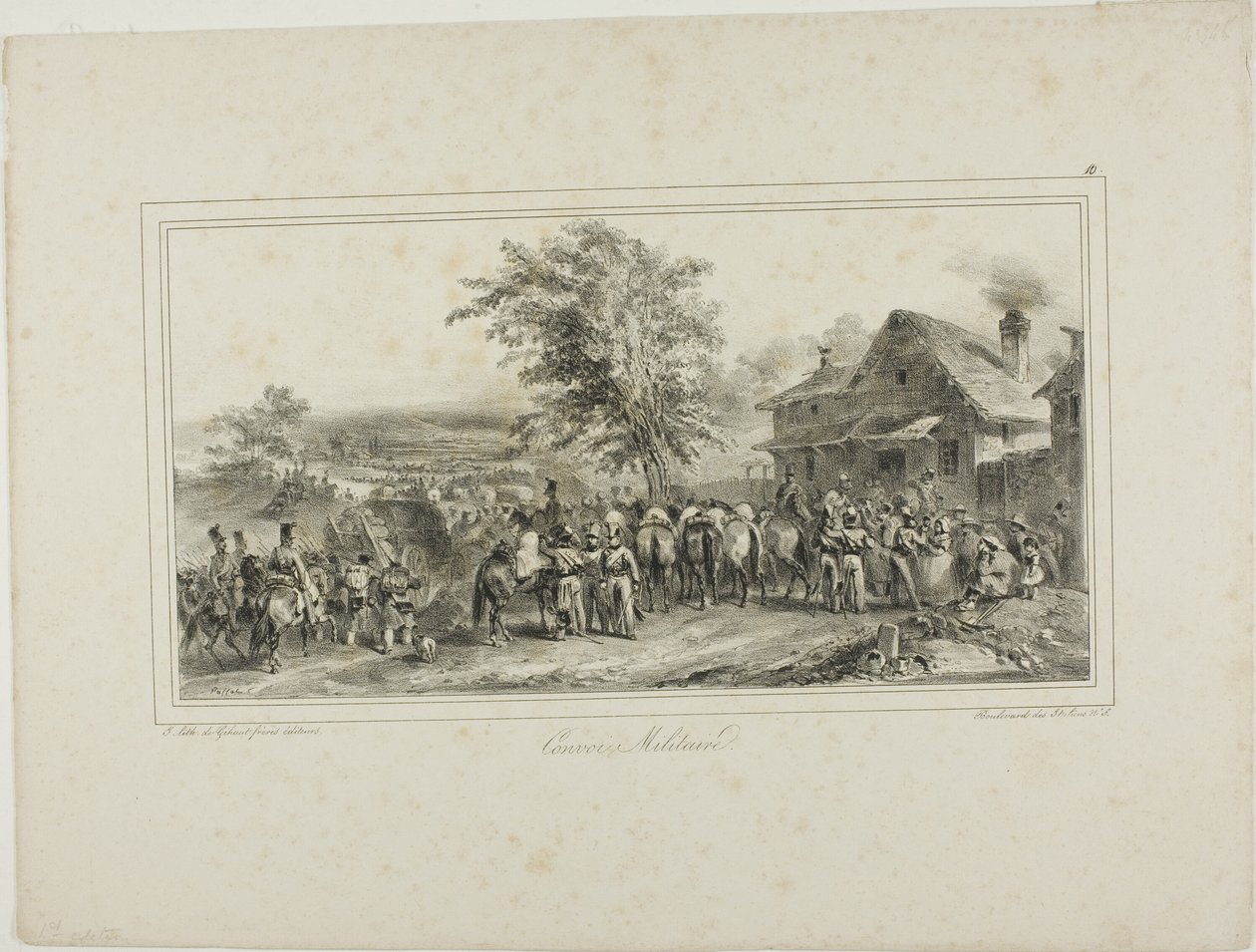 Katonai konvoj alkotó: Denis Auguste Marie Raffet