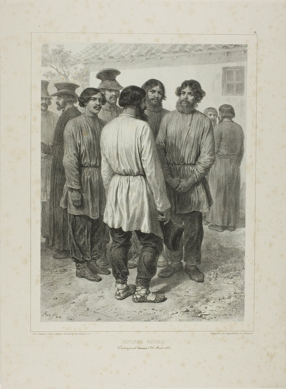 Orosz parasztok alkotó: Denis Auguste Marie Raffet