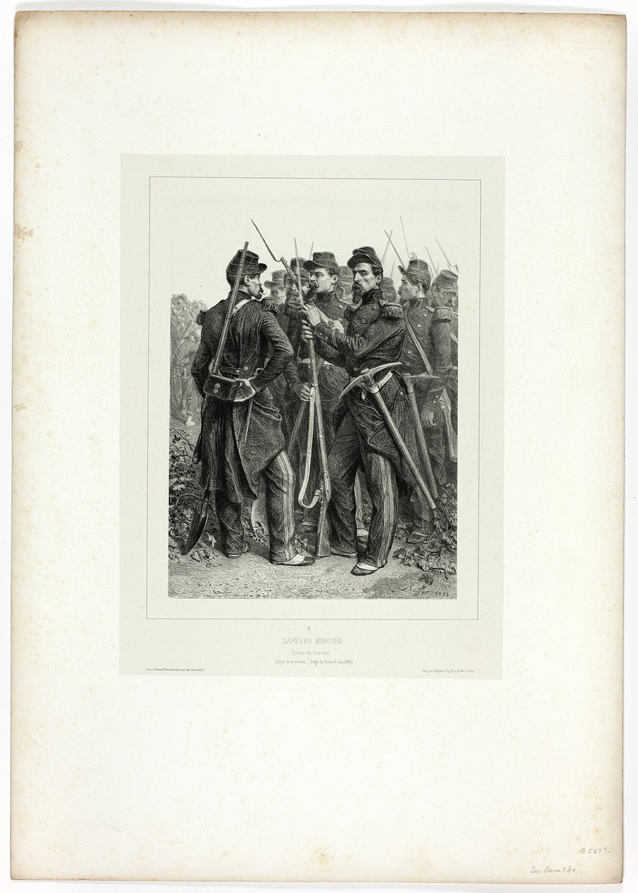 Sappers, a Souvenirs of Italy: Római Expedícióból alkotó: Denis Auguste Marie Raffet