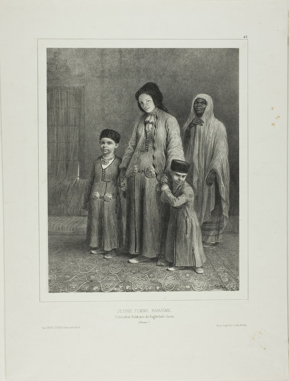 Fiatal karaim nő, Tchioufout-Galech, Baghtcheh-Saraï közelében, Krím-félsziget alkotó: Denis Auguste Marie Raffet