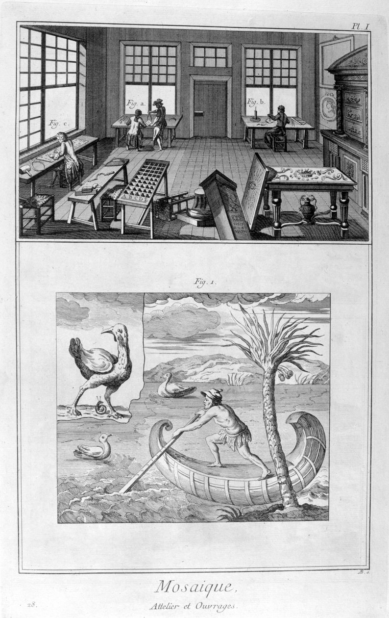 Mozaikkészítők, 1751-1777 alkotó: Denis Diderot