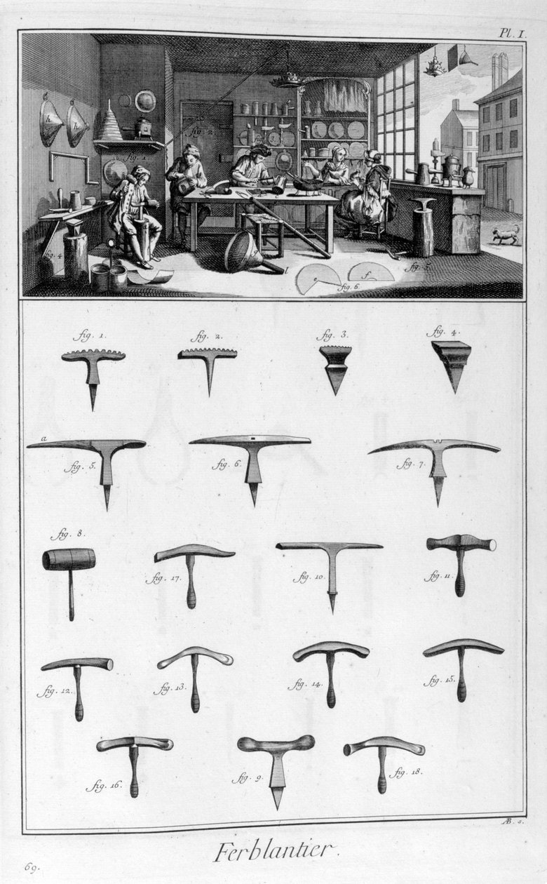 Bádogember, 1751-1777 alkotó: Denis Diderot