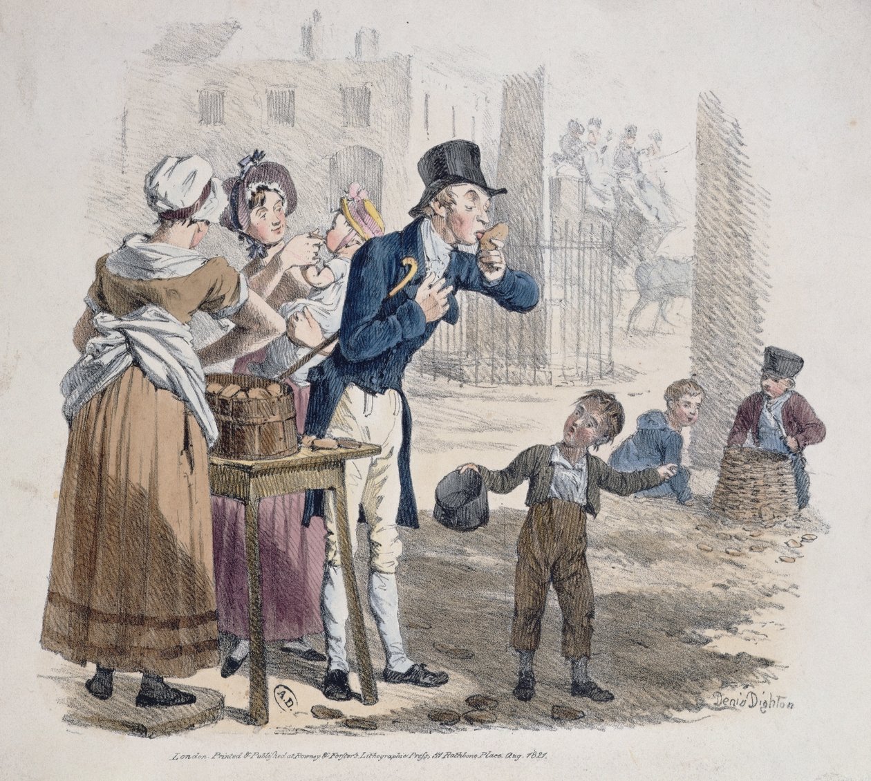 A sült burgonya eladó, 1821 alkotó: Denis Dighton