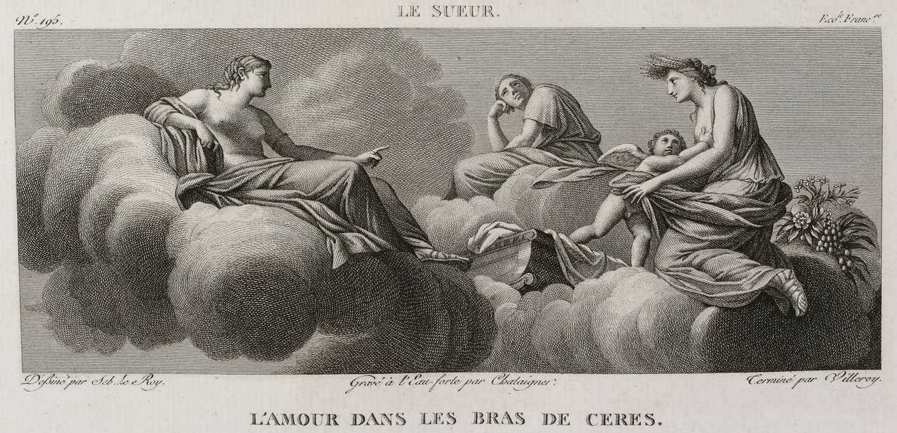 Denis-Sébastien Leroy, Antoine-Claude-François Villerey et Chataigner - Szerelem Ceres karjaiban, Eustache Le Sueur után - 1802-1815 alkotó: Denis Sebastien Leroy