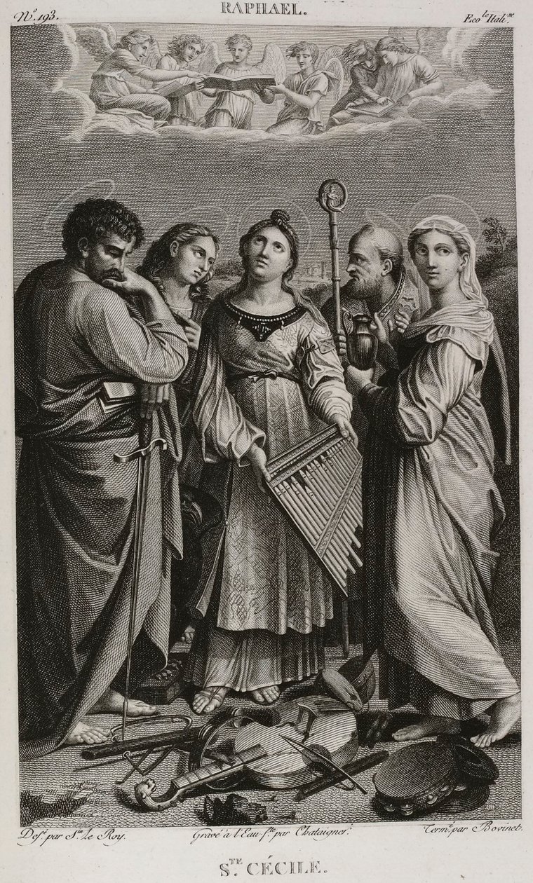 Denis-Sébastien Leroy, Chataigner és Bovinet - Szent Cecília, Raffaello után - 1802-1815 alkotó: Denis Sebastien Leroy