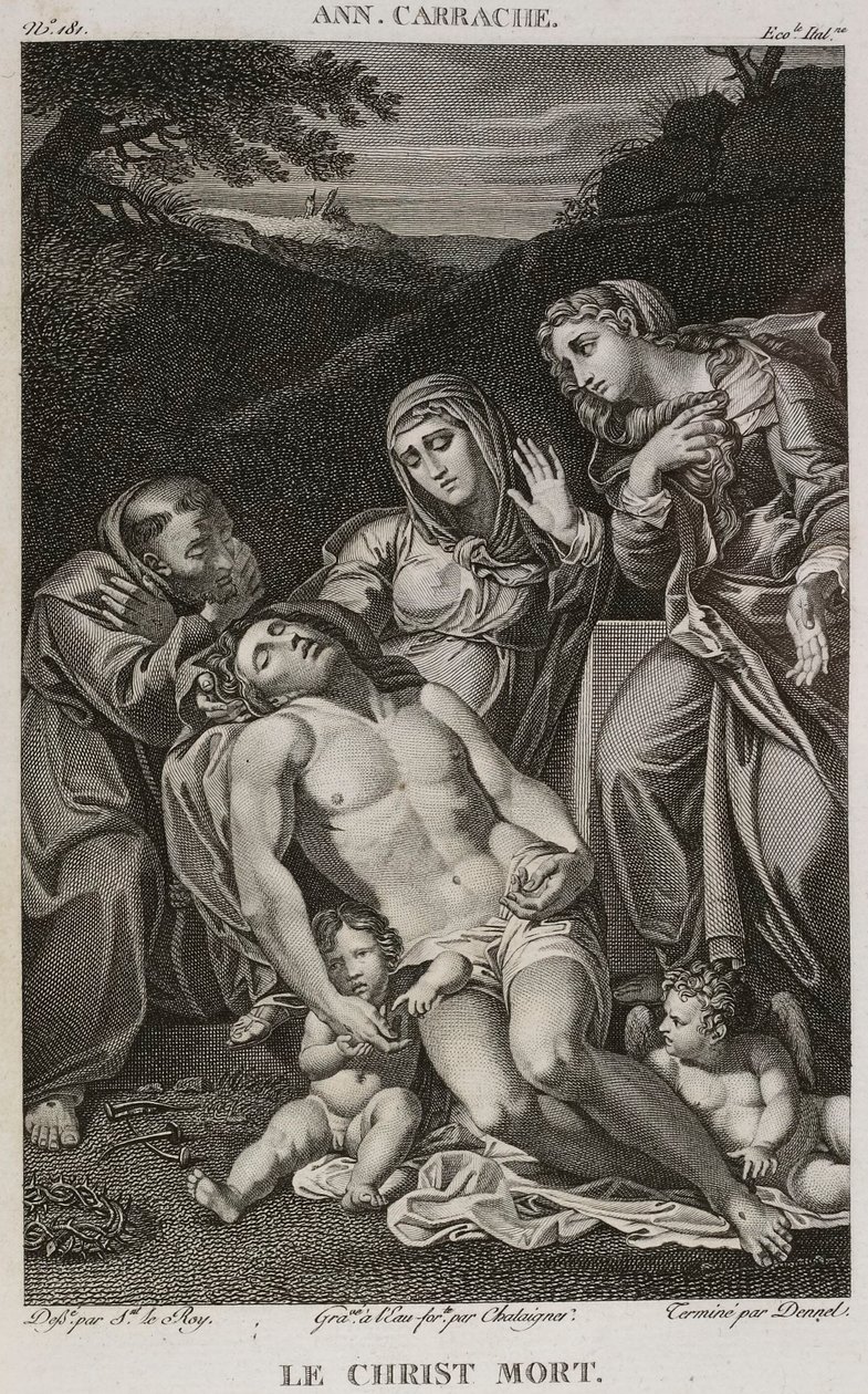 Denis-Sébastien Leroy, Chataigner és Dennel - A halott Krisztus, Annibale Carracci után - 1802-1815 alkotó: Denis Sebastien Leroy