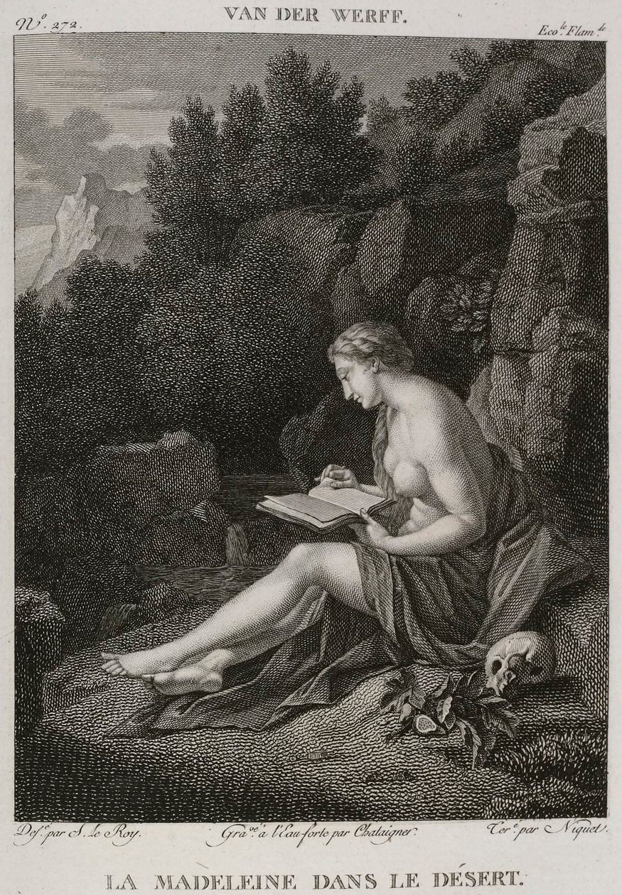 Denis-Sébastien Leroy, Chataigner és Niquet - A Magdolna a sivatagban, Adriaen van der Werff után - 1802-1815 alkotó: Denis Sebastien Leroy