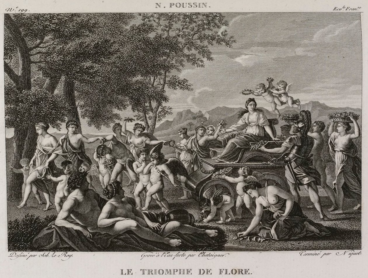 Denis-Sébastien Leroy, Chataigner és Niquet - A Flóra diadala, Nicolas Poussin után - 1802-1815 alkotó: Denis Sebastien Leroy