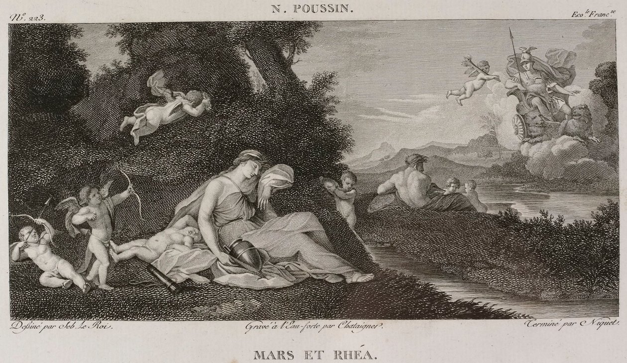 Denis-Sébastien Leroy, Chataigner és Niquet - Mars és Rhea, Nicolas Poussin után - 1802-1815 alkotó: Denis Sebastien Leroy