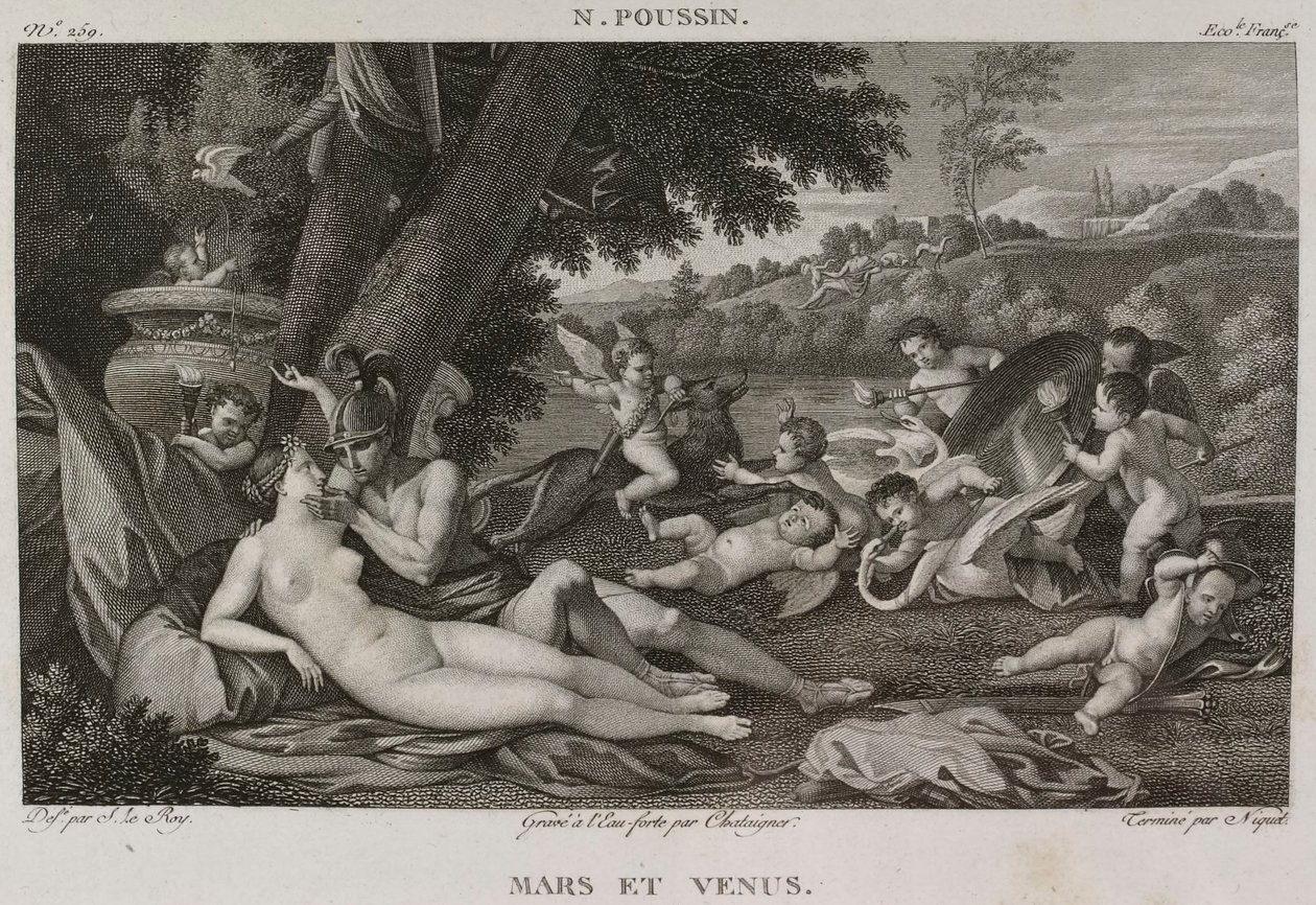 Denis-Sébastien Leroy, Chataigner és Niquet - Mars és Vénusz, Nicolas Poussin után - 1802-1815 alkotó: Denis Sebastien Leroy