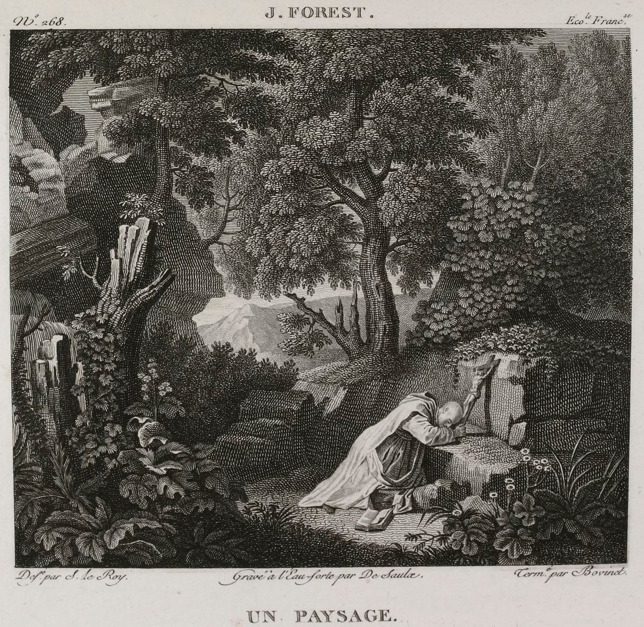 Denis-Sébastien Leroy, De Saulx et Bovinet - Tájkép, Jean-Baptiste Forest után - 1802-1815 alkotó: Denis Sebastien Leroy