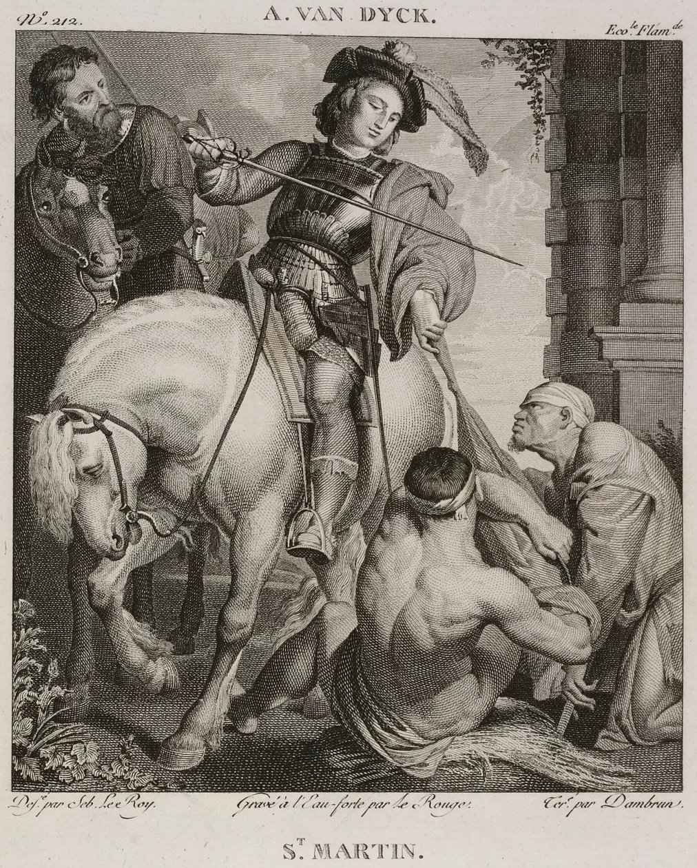 Denis-Sébastien Leroy, Le Rouge és Dambrun - Szent Márton, Antoine van Dyck után - 1802-1815 alkotó: Denis Sebastien Leroy