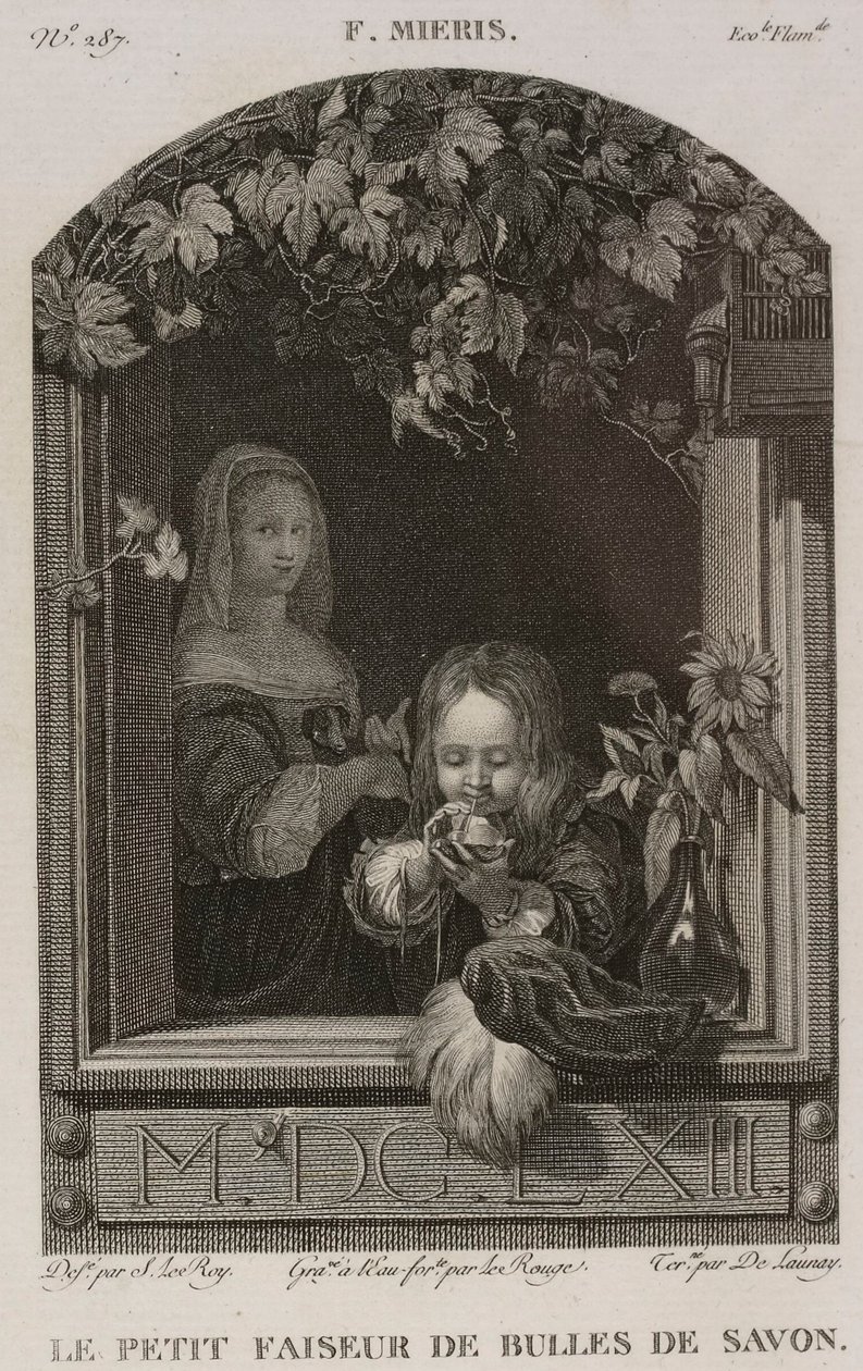 Denis-Sébastien Leroy, Lerouge és De Launay - A kis szappanbuborékfőző, Frans van Mieris az idősebb után - 1802-1815 alkotó: Denis Sebastien Leroy