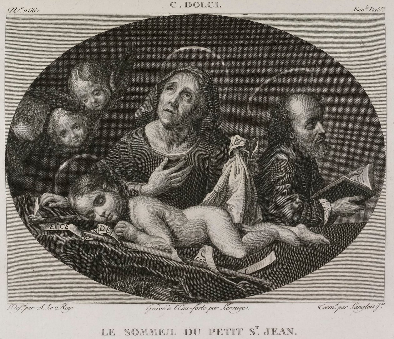 Denis-Sébastien Leroy, Lerouge et Langlois jeune - A kis Szent János álma, Carlo Dolci után - 1802-1815 alkotó: Denis Sebastien Leroy