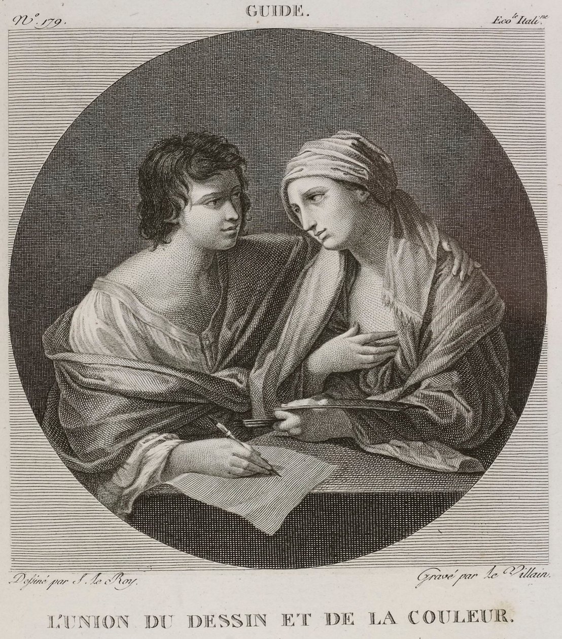 Denis-Sébastien Leroy és Le Villain - A rajz és a szín egyesülése, Guido Reni után - 1802-1815 alkotó: Denis Sebastien Leroy