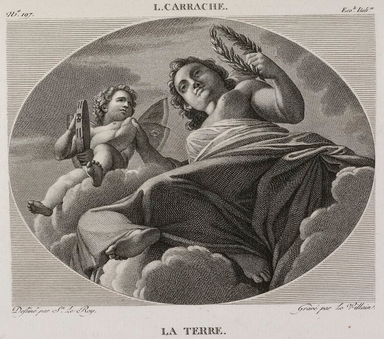 Denis-Sébastien Leroy et Le Villain - A Föld, Ludovico Carracci után - 1802-1815 alkotó: Denis Sebastien Leroy