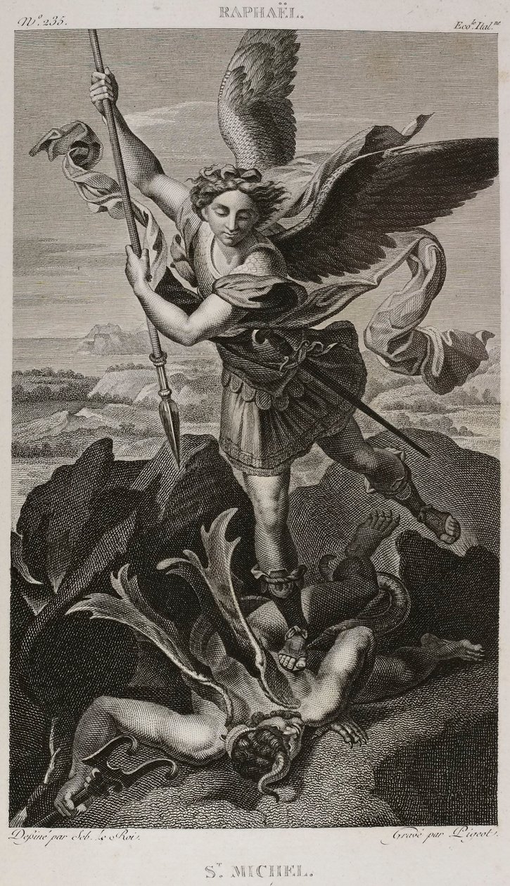 Denis-Sébastien Leroy et Pigeot - Saint Michel, Raffaello nyomán - 1802-1815 alkotó: Denis Sebastien Leroy