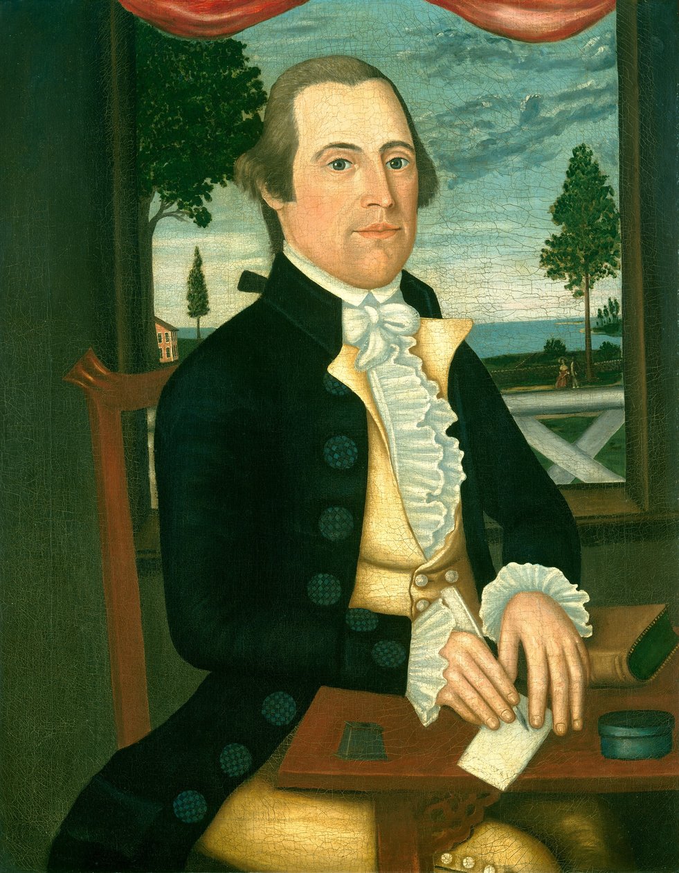 Elisha Denison kapitány, c. 1790 alkotó: Denison Limner