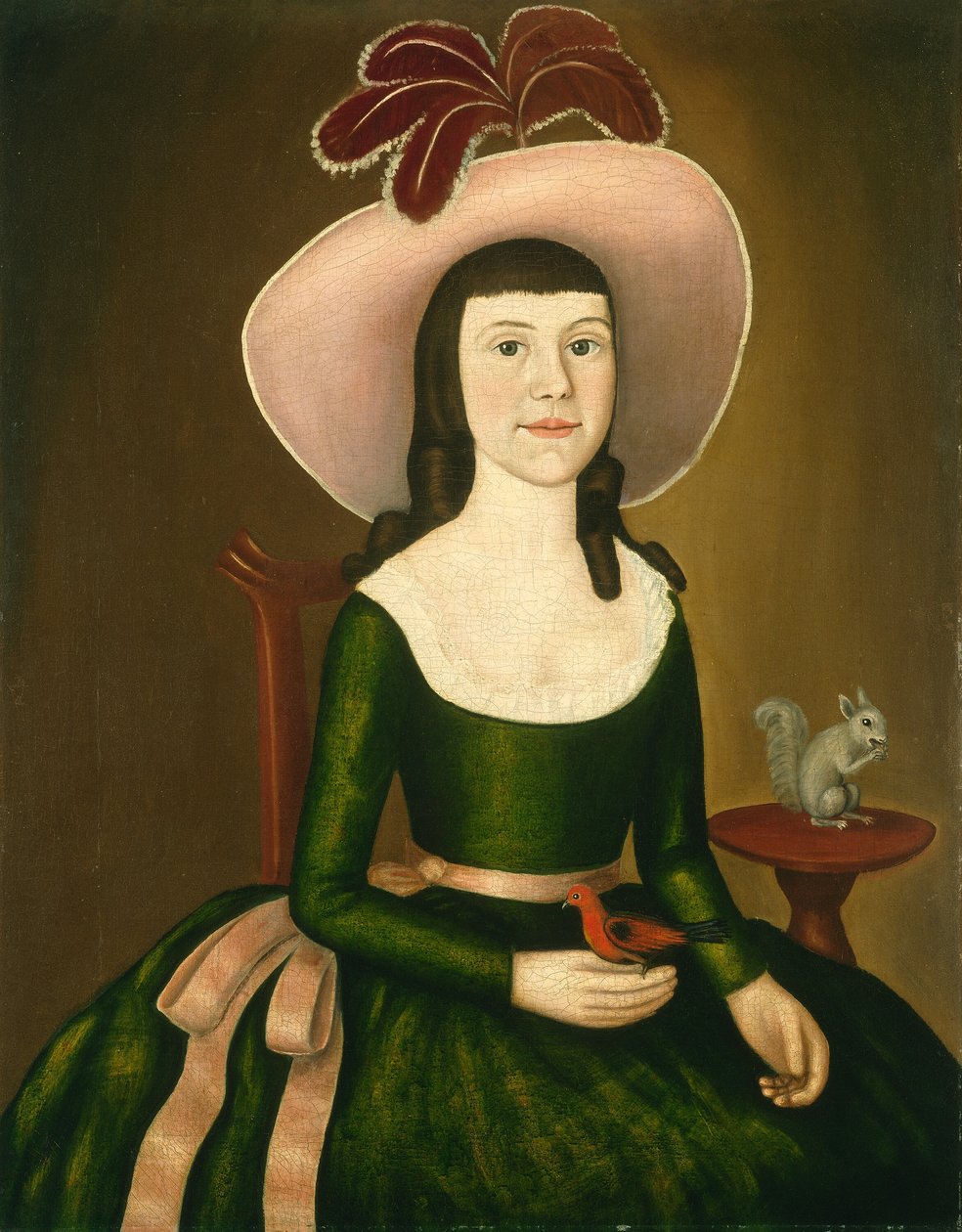 Miss Denison of Stonington, Connecticut, esetleg Matilda Denison, c. 1790 alkotó: Denison Limner