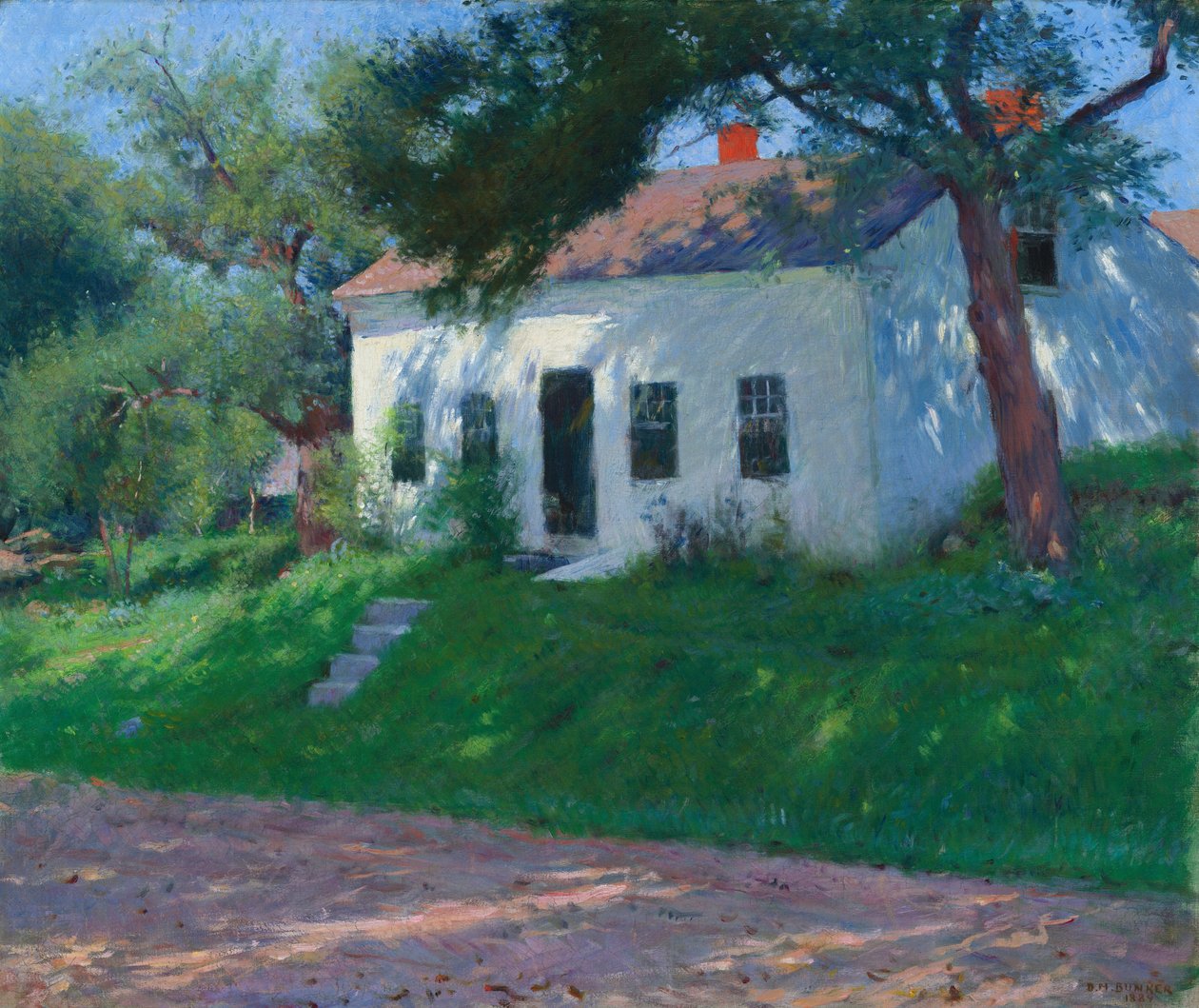 Út menti kunyhó, 1889. alkotó: Dennis Miller Bunker