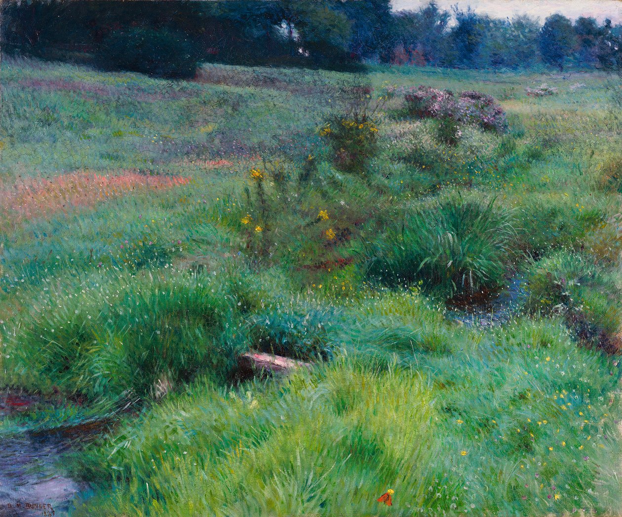 The Brook at Medfield alkotó: Dennis Miller Bunker
