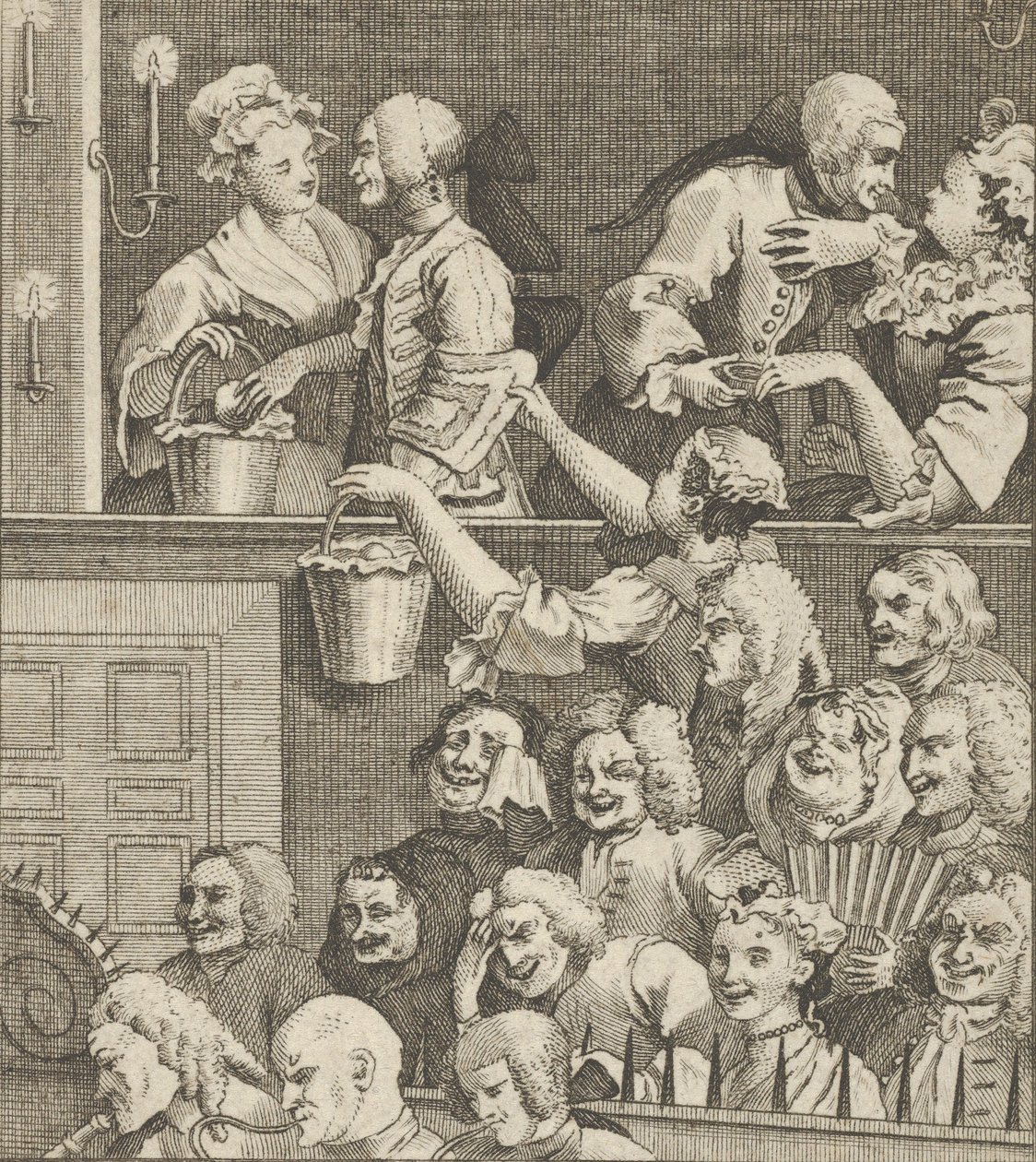 A nevető közönség, kb. 1800. alkotó: Dent