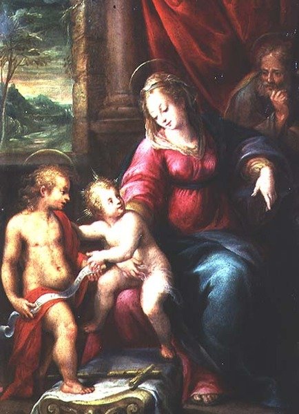 Madonna és gyermeke Keresztelő Jánossal alkotó: Denis Calvaert