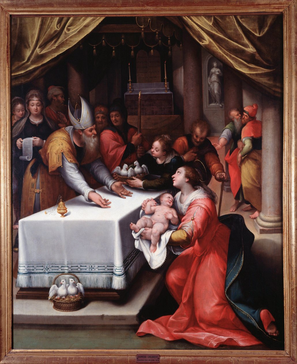 Jézus bemutatása a templomban (festmény alkotó: Denys Calvaert or Calvart